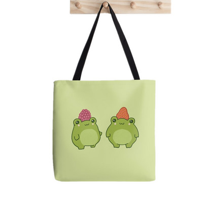 Ženska torba Kawaii Cute Frog Banjo Butterfly Bag Harajuku Shopping Platnena torba Shopper Bag djevojačka torba Ženska torba na rame