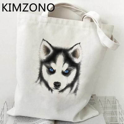 Pas Mops torba za kupnju bolsas de tela višekratna torbica od pamučnog platna eko torba sacola reciclaje string cabas