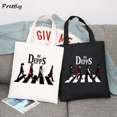 The Depps Johnny Depp Characters Crosswalk Graphic Canvas Tote Tote Shoulder Bag Edward Scissorhands Magician Pirate Shopper Bags