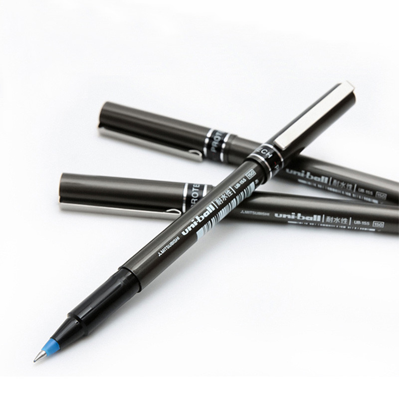 1 részes Japan UNI semleges toll UB-155 egyenes folyékony golyóstoll húzósapkagolyó 0,5 mm-es tábla Diákiroda