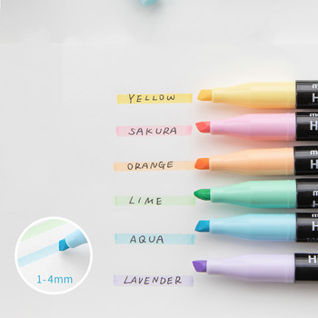 1 бр. Monami пастелен цветен хайлайтър писалка 1-4 mm Spot Liner Art Drawing Marker Highlighting Office School A6089