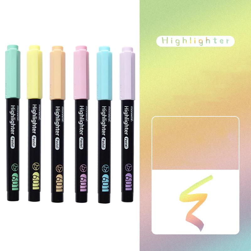 1db Monami pasztell színű kiemelő toll 1-4 mm-es foltos béléses rajz jelölő kiemelő irodai iskola A6089