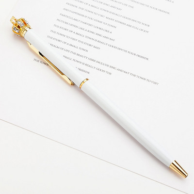 Kreativne 1,0 mm slatki kawaii dijamant Zlatna kruna kuglaste kemijske olovke Kemijska olovka za ured Školski pribor za pisanje Pribor