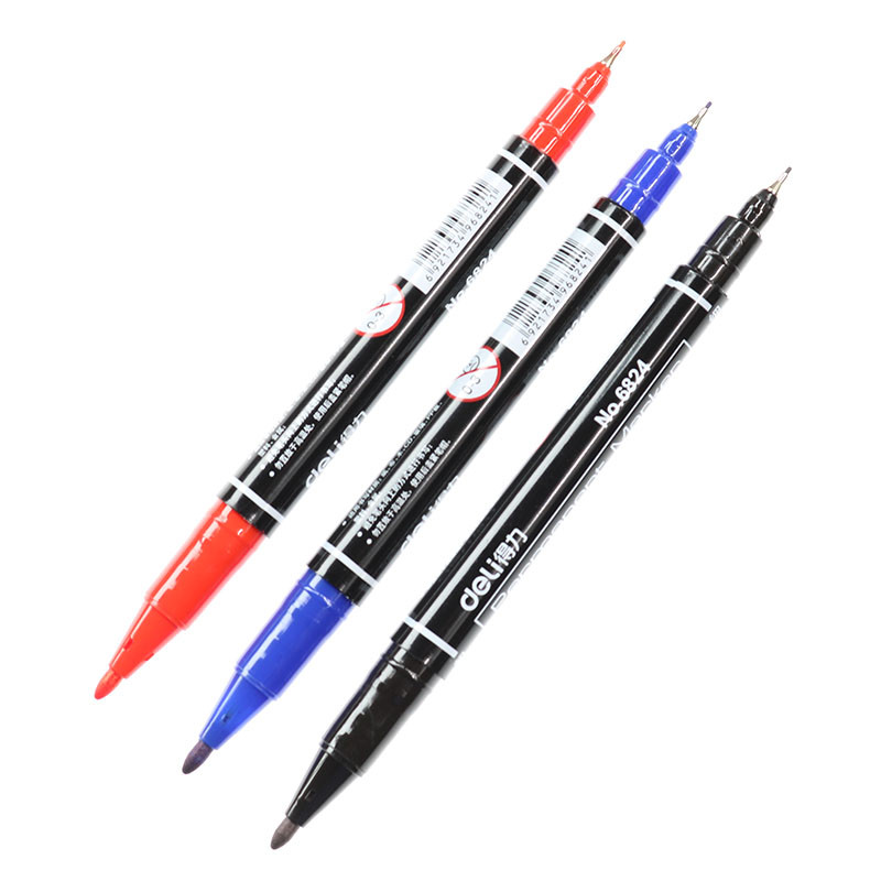 3kom/Set Dvostruki masni marker 0,5 / 1 mm brzosušeći trajni marker dvostruka glava Kuka Line Pen Studentski pribor za crtanje