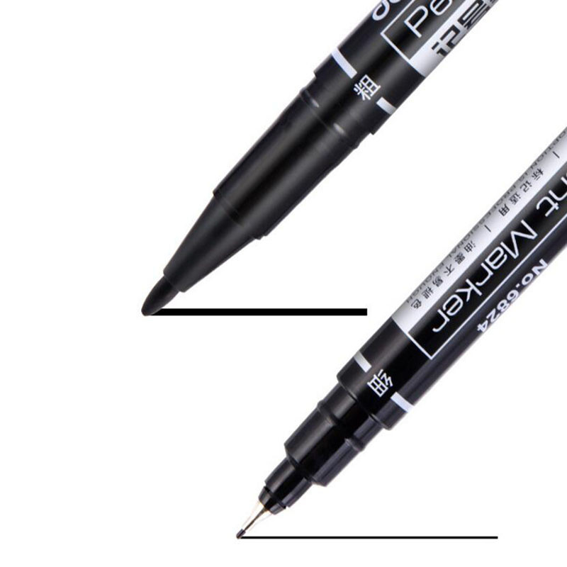 3kom/Set Dvostruki masni marker 0,5 / 1 mm brzosušeći trajni marker dvostruka glava Kuka Line Pen Studentski pribor za crtanje