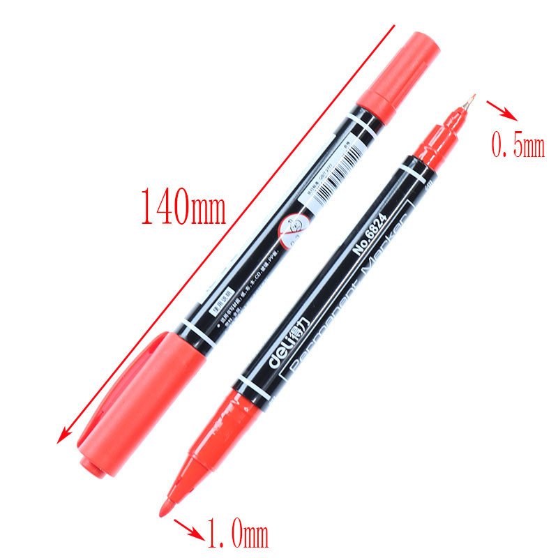 3kom/Set Dvostruki masni marker 0,5 / 1 mm brzosušeći trajni marker dvostruka glava Kuka Line Pen Studentski pribor za crtanje