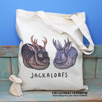 GEANT Funny Kawaii Rabbit Animals Geantă de cumpărături Imprimat Cool Women Shopper Geantă Alb Women Fashion Shopper Genți de umăr Geantă tote