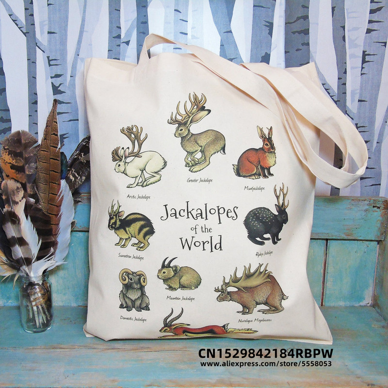 GEANT Funny Kawaii Rabbit Animals Geantă de cumpărături Imprimat Cool Women Shopper Geantă Alb Women Fashion Shopper Genți de umăr Geantă tote