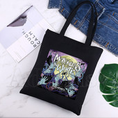 Nepokretna u bijelom platnu, crna torba za kupnju, platnena torba za višekratnu upotrebu, torba za knjige, poklon ručna torba