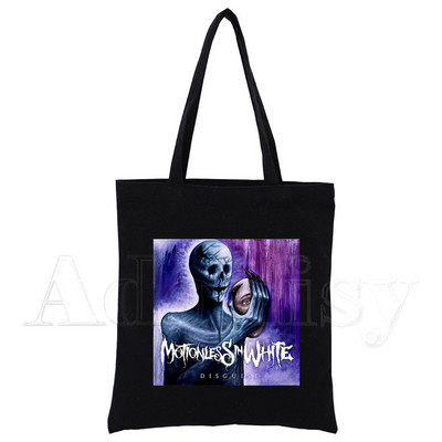 Nepokretna u bijelom platnu, crna torba za kupnju, platnena torba za višekratnu upotrebu, torba za knjige, poklon ručna torba