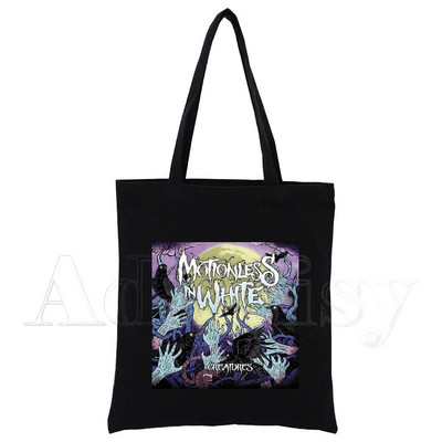 Nepokretna u bijelom platnu, crna torba za kupnju, platnena torba za višekratnu upotrebu, torba za knjige, poklon ručna torba