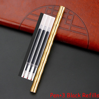 Pix din alamă, metal, de înaltă calitate, pentru bărbați de afaceri, cadou de scris, pix din bambus. Cumpărați 2 Trimiteți cadou