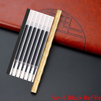 Pix din alamă, metal, de înaltă calitate, pentru bărbați de afaceri, cadou de scris, pix din bambus. Cumpărați 2 Trimiteți cadou