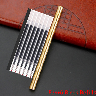 Pix din alamă, metal, de înaltă calitate, pentru bărbați de afaceri, cadou de scris, pix din bambus. Cumpărați 2 Trimiteți cadou