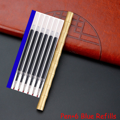 Pix din alamă, metal, de înaltă calitate, pentru bărbați de afaceri, cadou de scris, pix din bambus. Cumpărați 2 Trimiteți cadou