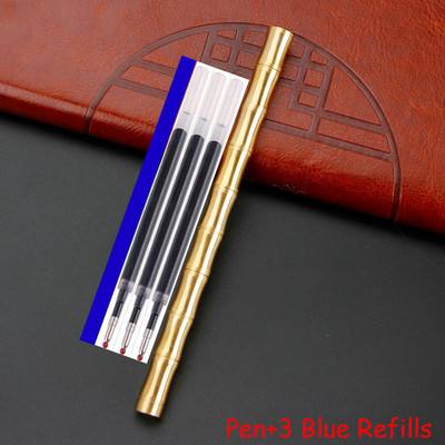 Pix din alamă, metal, de înaltă calitate, pentru bărbați de afaceri, cadou de scris, pix din bambus. Cumpărați 2 Trimiteți cadou