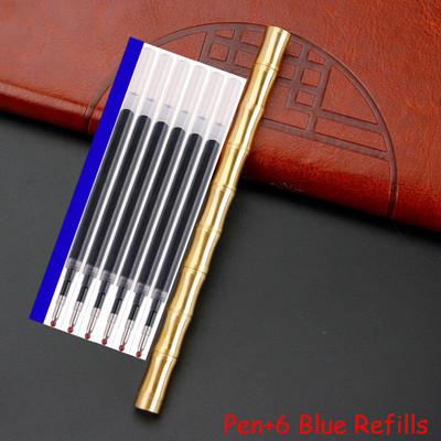 Pix din alamă, metal, de înaltă calitate, pentru bărbați de afaceri, cadou de scris, pix din bambus. Cumpărați 2 Trimiteți cadou