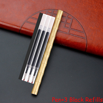 Pix din alamă, metal, de înaltă calitate, pentru bărbați de afaceri, cadou de scris, pix din bambus. Cumpărați 2 Trimiteți cadou