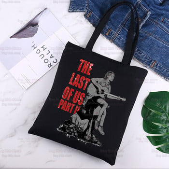 The Last of Us Joel Ellie Canvas Black Shopping Firefly Tote Bag Reusable Infected Stage 3 Shoulder Bag Fireflies Handbag