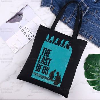 The Last of Us Joel Ellie Canvas Black Shopping Firefly Tote Bag Reusable Infected Stage 3 Shoulder Bag Fireflies Handbag