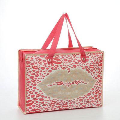 Επαναχρησιμοποιήσιμη τετράγωνη αναδιπλούμενη τσάντα αγορών Μη υφασμένη πτυσσόμενη τσάντα ταξιδιού τσάντα αγορών συνονθύλευμα έγχρωμη φορητή τσάντα αποθήκευσης