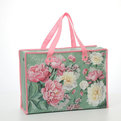 Επαναχρησιμοποιήσιμη τετράγωνη αναδιπλούμενη τσάντα αγορών Μη υφασμένη πτυσσόμενη τσάντα ταξιδιού τσάντα αγορών συνονθύλευμα έγχρωμη φορητή τσάντα αποθήκευσης