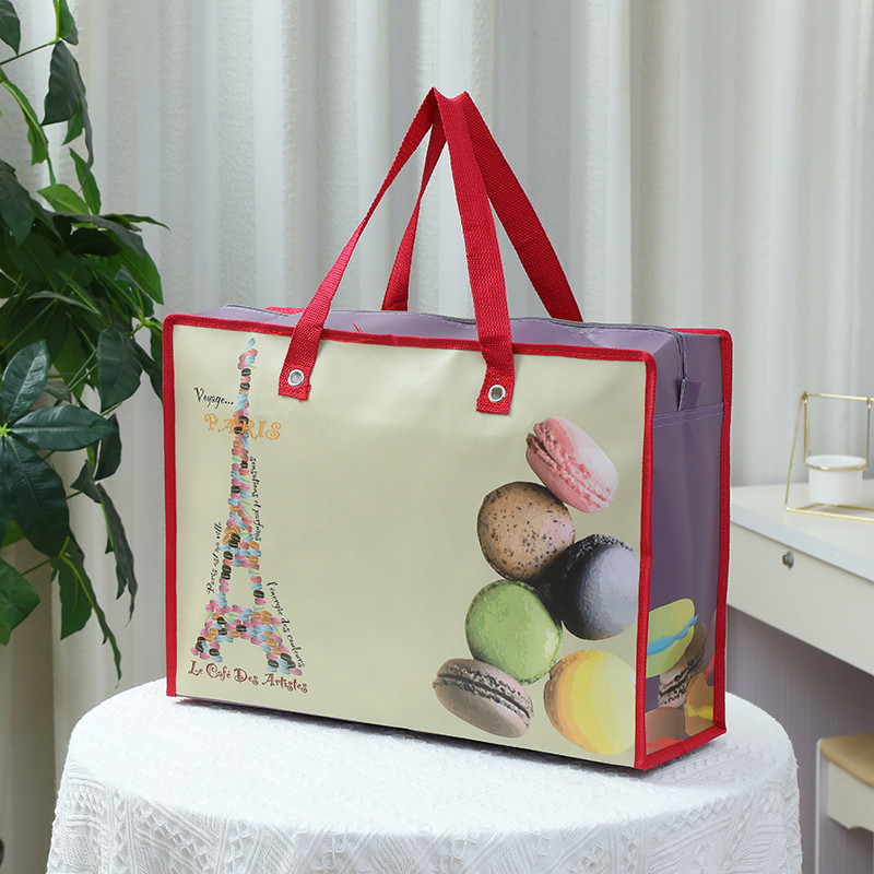 Επαναχρησιμοποιήσιμη τετράγωνη αναδιπλούμενη τσάντα αγορών Μη υφασμένη πτυσσόμενη τσάντα ταξιδιού τσάντα αγορών συνονθύλευμα έγχρωμη φορητή τσάντα αποθήκευσης