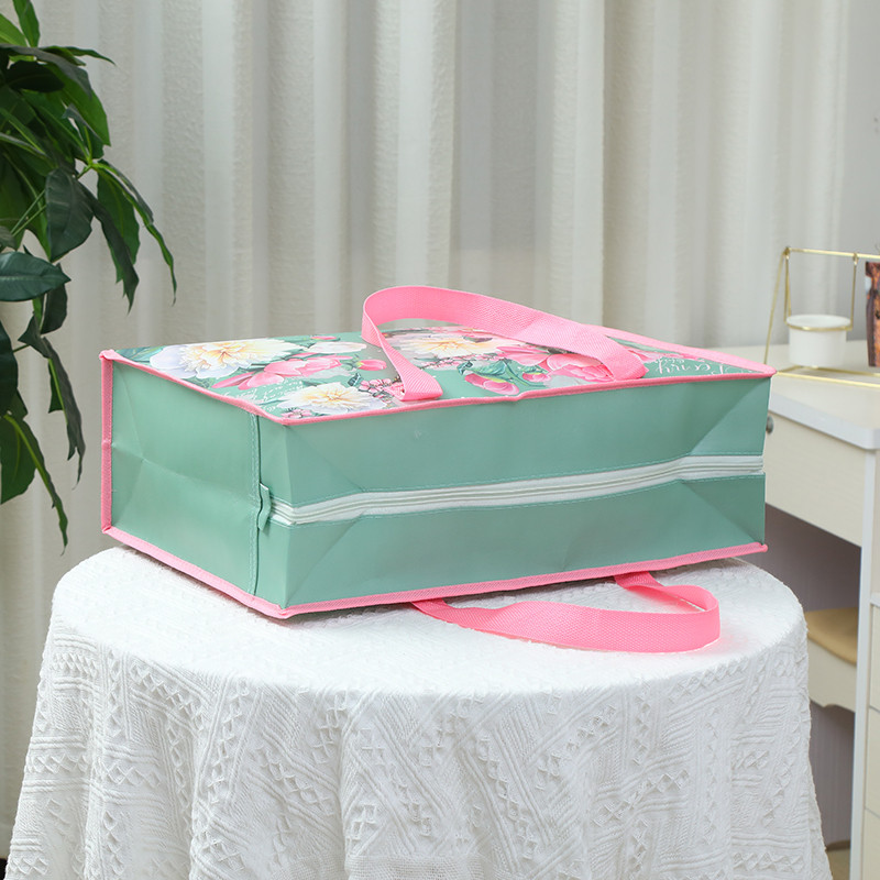 Επαναχρησιμοποιήσιμη τετράγωνη αναδιπλούμενη τσάντα αγορών Μη υφασμένη πτυσσόμενη τσάντα ταξιδιού τσάντα αγορών συνονθύλευμα έγχρωμη φορητή τσάντα αποθήκευσης