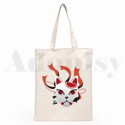 Japāņu anime Kimetsu No Yaiba Demon Slayer Grafiskā karikatūra Drukāt Iepirkumu somas Meitenes Mode Ikdienas iepakojums Rokassoma