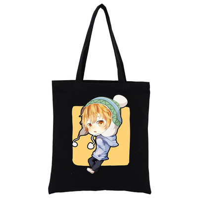 Japāņu anime Noragami Kawaii Stray God YATO Black Canvas Print Iepirkumu somas Meiteņu modes Dzīve Ikdienas iepakojums Rokassoma