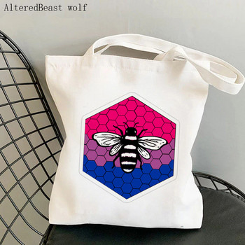 Γυναικεία τσάντα Shopper Pride Bee Hive Illustration Τσάντα Harajuku Shopping Canvas Shopper Τσάντα για κορίτσι Τσάντα ώμου Lady Bag