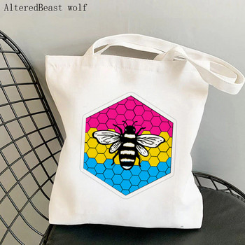 Γυναικεία τσάντα Shopper Pride Bee Hive Illustration Τσάντα Harajuku Shopping Canvas Shopper Τσάντα για κορίτσι Τσάντα ώμου Lady Bag