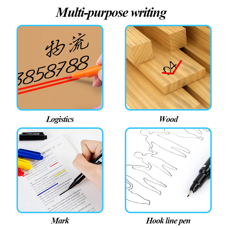 Leto 10 komada malih dvoglavih flomastera Uljna olovka u boji Trajne olovke za fino crtanje Likovni pribor Školski uredski pribor