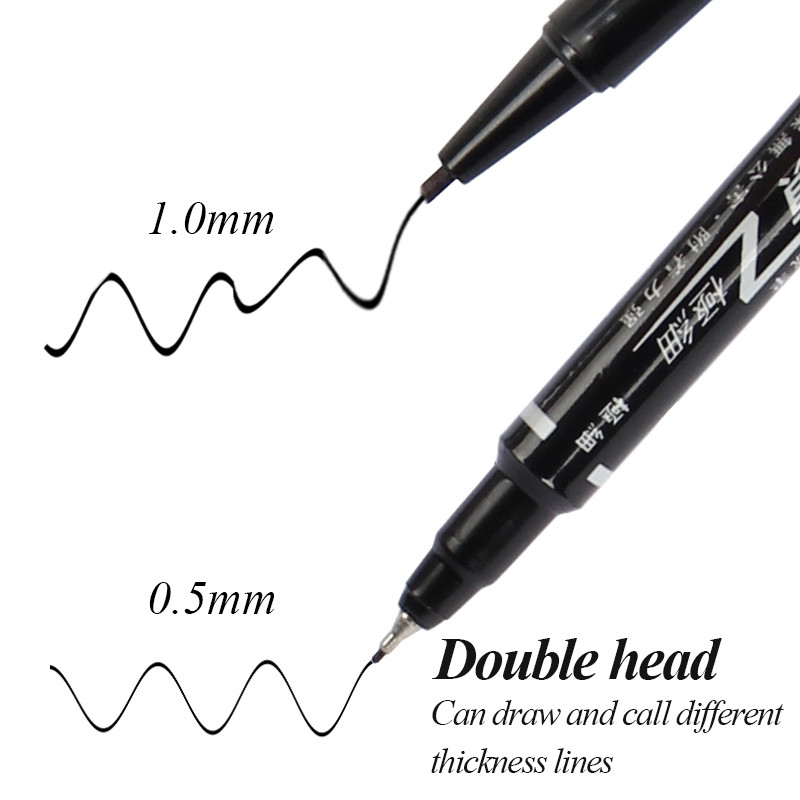 Leto 10 komada malih dvoglavih flomastera Uljna olovka u boji Trajne olovke za fino crtanje Likovni pribor Školski uredski pribor
