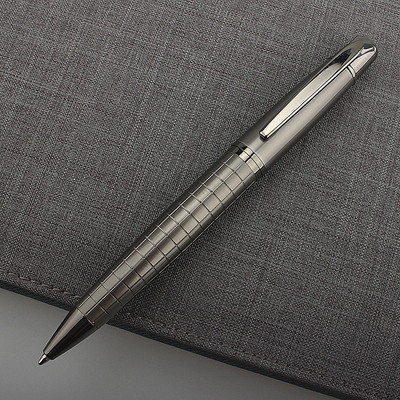 Visokokvalitetna 022 Metalna kemijska olovka Gun Grey Spin Black Uredski pribor Školski pribor Tintne olovke