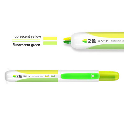 1 PC izcelšanas pildspalva 2 krāsu 1 fluorescējošie marķieri. Uzpildāmi izvelkami marķieri marķēšanai.