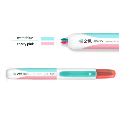 1 PC izcelšanas pildspalva 2 krāsu 1 fluorescējošie marķieri. Uzpildāmi izvelkami marķieri marķēšanai.