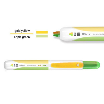 1 PC izcelšanas pildspalva 2 krāsu 1 fluorescējošie marķieri. Uzpildāmi izvelkami marķieri marķēšanai.