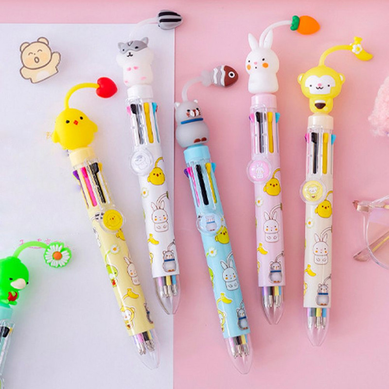 Kreativna kemijska olovka u 8 boja s privjeskom Neutralna olovka s crtanim životinjama Alati za pisanje s grafitima Uredski pribor Školski pribor