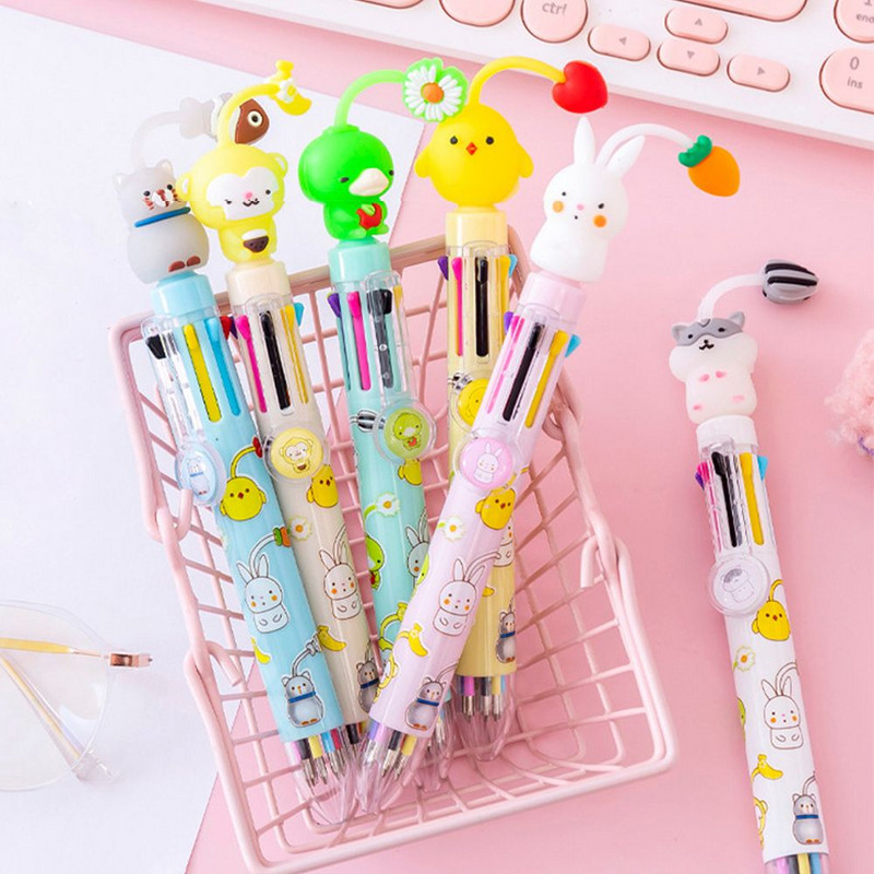 Kreativna kemijska olovka u 8 boja s privjeskom Neutralna olovka s crtanim životinjama Alati za pisanje s grafitima Uredski pribor Školski pribor