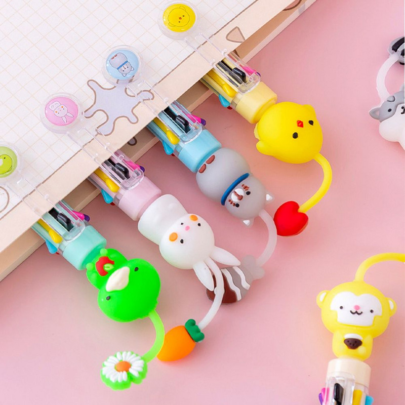 Kreativna kemijska olovka u 8 boja s privjeskom Neutralna olovka s crtanim životinjama Alati za pisanje s grafitima Uredski pribor Školski pribor