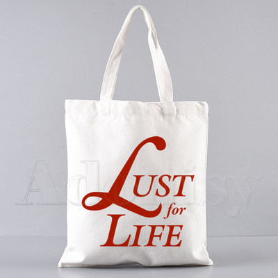 Lana Del Rey Funny Shopping Bag Graphic Tote Harajuku Ženska platnena torba na rame Ženska Ulzzang Eco Large-Capacity