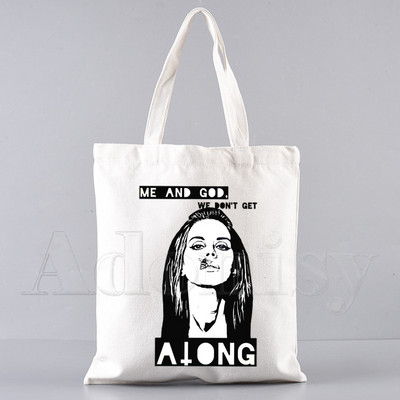 Lana Del Rey Funny Shopping Bag Graphic Tote Harajuku Ženska platnena torba na rame Ženska Ulzzang Eco Large-Capacity