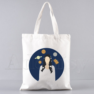 Lana Del Rey Funny Shopping Bag Graphic Tote Harajuku Ženska platnena torba na rame Ženska Ulzzang Eco Large-Capacity