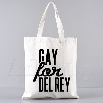 Lana Del Rey Funny Shopping Bag Graphic Tote Harajuku Ženska platnena torba na rame Ženska Ulzzang Eco Large-Capacity