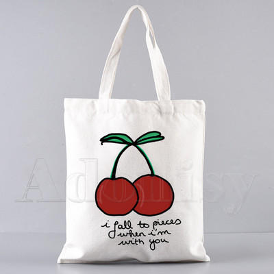 Lana Del Rey Funny Shopping Bag Graphic Tote Harajuku Ženska platnena torba na rame Ženska Ulzzang Eco Large-Capacity