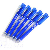 1 gab. Dzēšams lodīšu pildspalva vai 10 GB izdzēšams uzpildīšanas komplekts, stila mazgājamas rakstāmpiederumu pildspalvas Skolas biroja 0,5 mm zilas tintes gēla pildspalva