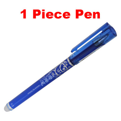 1 gab. Dzēšams lodīšu pildspalva vai 10 GB izdzēšams uzpildīšanas komplekts, stila mazgājamas rakstāmpiederumu pildspalvas Skolas biroja 0,5 mm zilas tintes gēla pildspalva