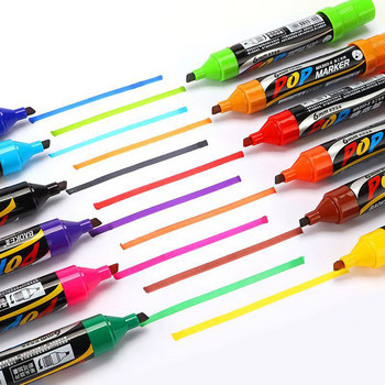 Μαρκαδόρος Μαρκαδόρος Art Advertising 12 Χρώματα Paint Alcohol Fiber Tip POP Graphic Sketch Pen Poster Στυλό Copic Art Supplies