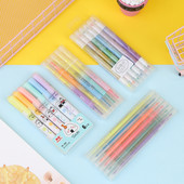 6Pcs/set Cartoon Constellation Printers Šareni dvoglavi fluorescentni marker marker u boji Slatka boja za grafite